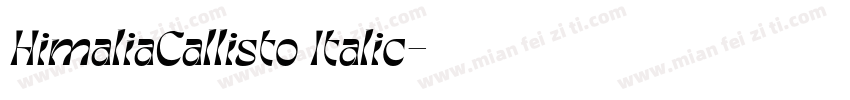 HimaliaCallisto Italic字体转换